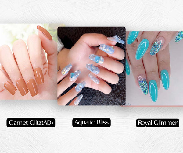 Aquatic Bliss , Royal Glimmer , Garnet Glitz (AD)