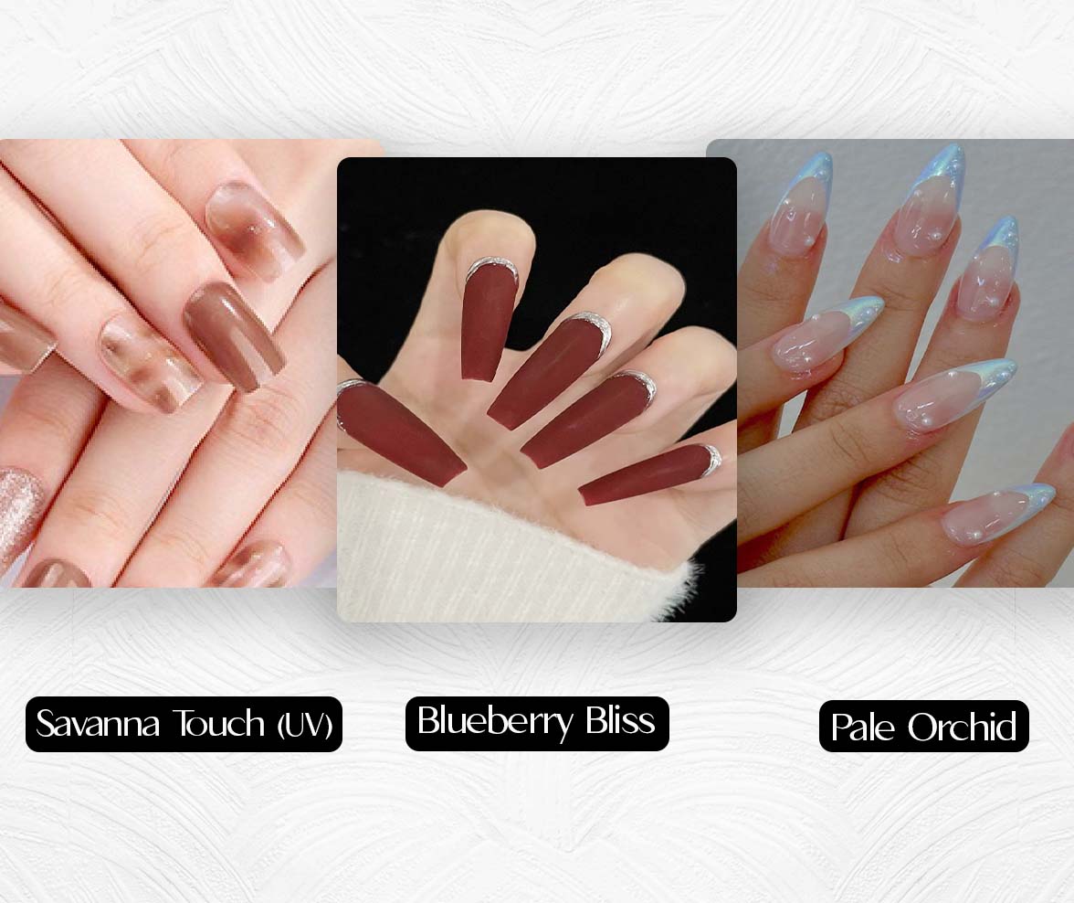 Blueberry Bliss , Pale Orchid, Savanna Touch (UV)